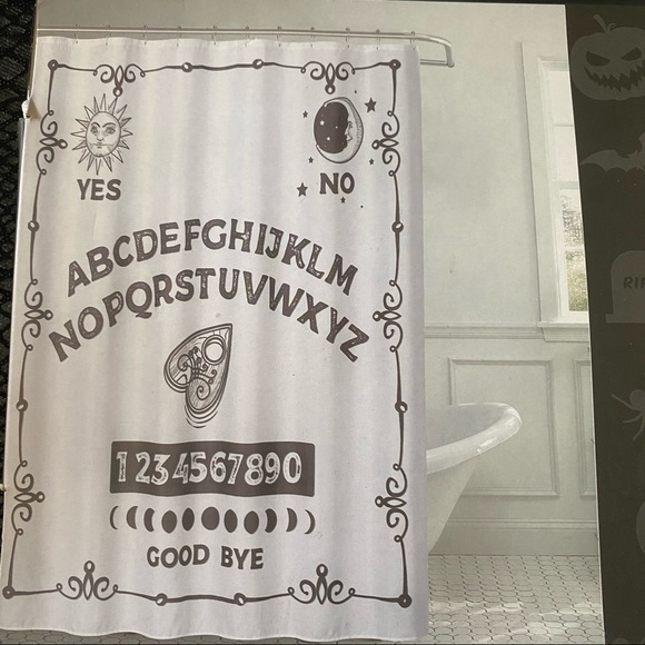 Ouija board shower curtain - Picture 1 of 4